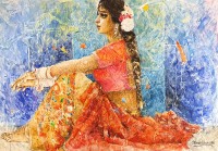 Moazzam Ali, 30 x 42 Inch, Watercolor on Paper, Figurative Painting, AC-MOZ-122